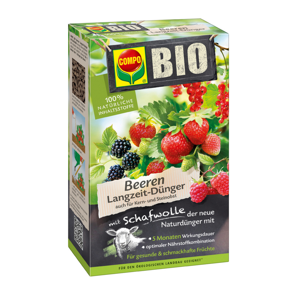 Compo Bio Beerendünger für eine gute Nährstoffversorgung für Beerenfrüchte